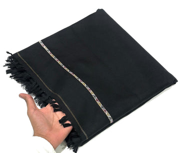 STUDIO6 SPECIAL BLACK Men's Winter PURE Wool shawl