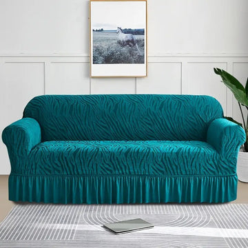 Zebra Sofa Cover - Zinc